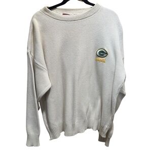 Vintage Pro Elite Green Bay Packers Cream Knit Sweater | Men’s XL | Made in USA